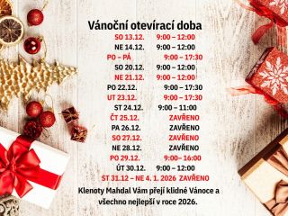 📍💎Vánoční otevírací doba💎📍